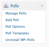 wp-polls 設定画面